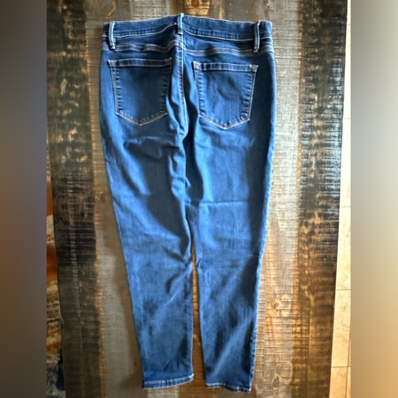 👖Ann Taylor Loft size 12 high rise skinny ankle blue jeans - Picture 2 of 6